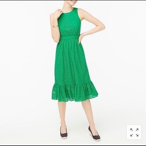 J Crew Eyelet Midi Dress-NWT